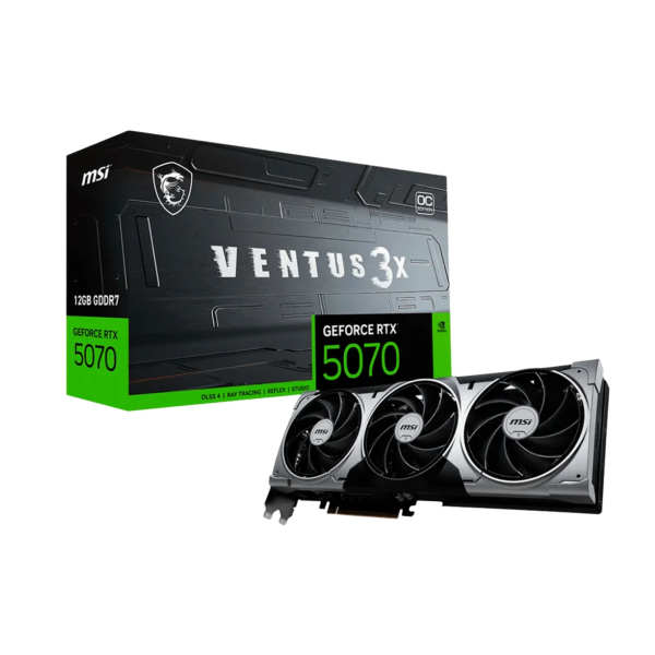 TARJETA DE VIDEO MSI GEFORCE RTX 5070 12G VENTUS 3X OC GDDR7 P/N 912-V532-205