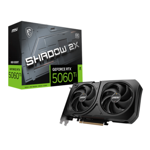 Tarjeta de Video MSI NVIDIA GeForce RTX 5060Ti Shadow 2X OC Plus, 8GB 128-Bit PCI-e 5.0