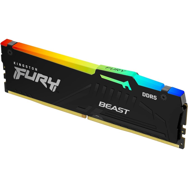 Memoria DDR5 Kingston Fury Beast 32Gb Negra con RGB 5600MT/s  EXPO - KF560C30BBEA-32