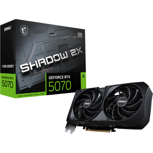 TARJETA DE VIDEO MSI GFORCE RTX 5070 SHADOW 2X OC 12GB P/N 912-V532-011