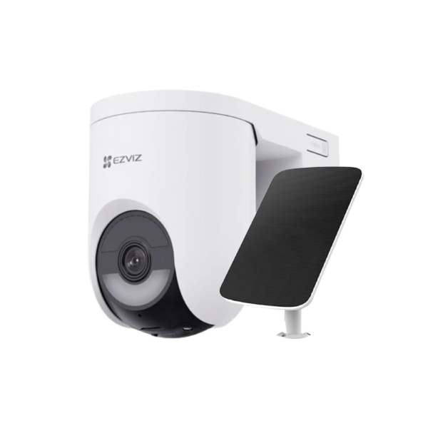 Kit Camara de seguridad EZVIZ HB8 Lite PTZ WIFI 2K+ IR15m Bateria 5200ma + Panel Solar 5W AOV Smart Tracking Ext. CS-HB8c/SP-R100 (4MP)