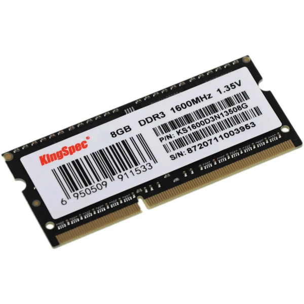 MEMORIA SODIMM DDR3 KINGSPEC 8GB 1600MHZ  KS1600D3N13508G