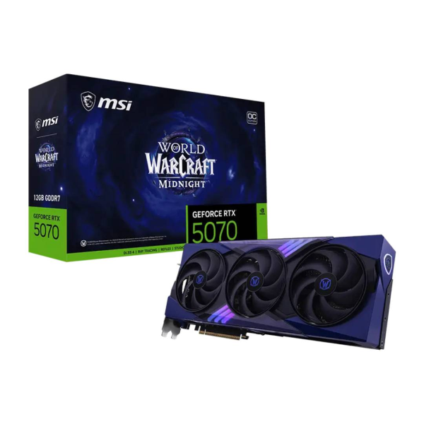 Tarjeta de Video MSI RTX 5070 12G World Of Warcraft Midnight Void Edition OC