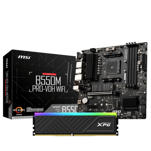 BUNDLE PLACA MADRE MSI B550M PRO-VDH WIFI + MEMORIA XPG 16GB GAMING RGB