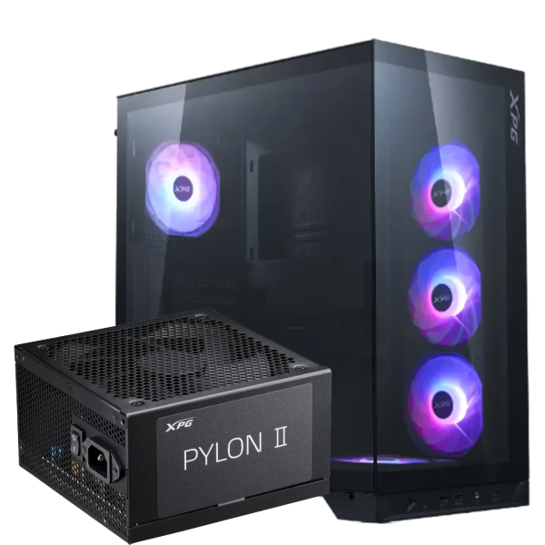 BUNDLE ADATA GABINETE GAMER XPG LANDER 500 + FUENTE XPG PYLON II 650W 80+ BRONZE