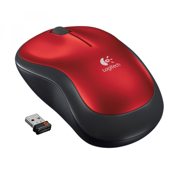 MOUSE INALAMBRICO LOGITECH M185 ROJO P/N 910-003635