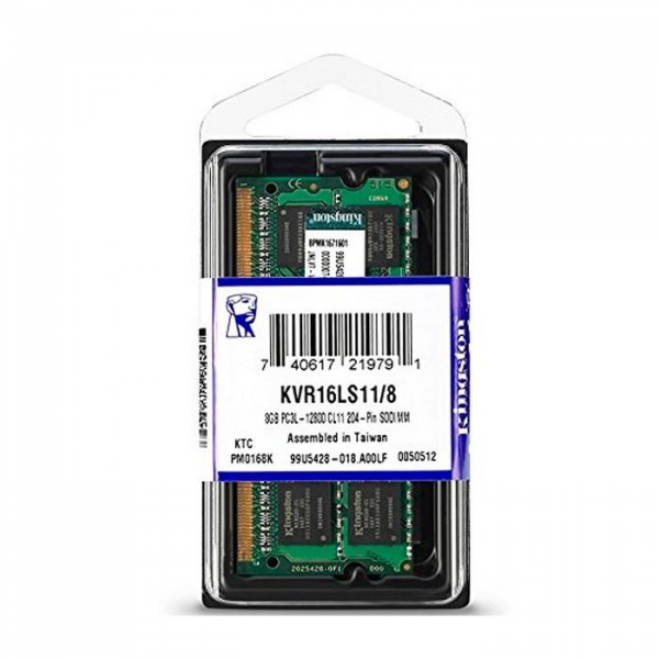 MEMORIA SODIMM DDR3L 8GB 1600 1.35V p/n KVR16LS118WP