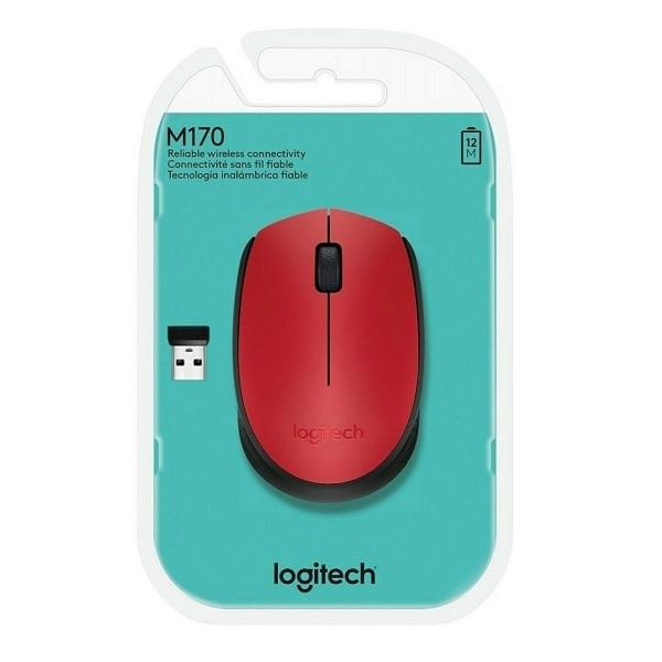 MOUSE LOGITECH M170 INALAMBRICO ROJO P/N 910-004941