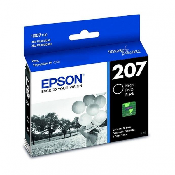 CARTRIDGE EPSON 207 NEGRO PARA XP-2101 P/N T207120-AL