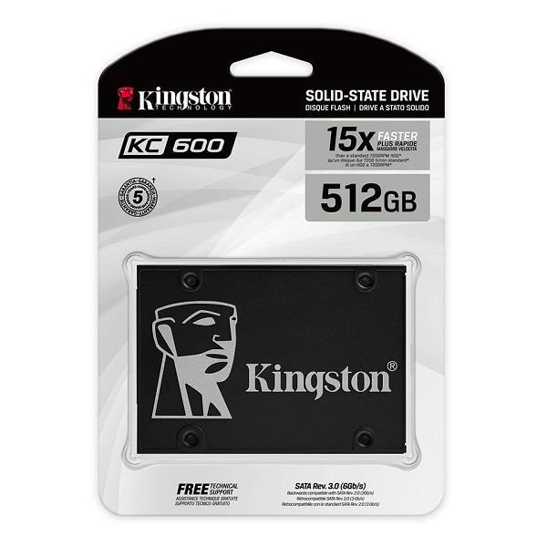 DISCO KINGSTON DE ESTADO SOLIDO SSD 512GB KC600 AUTO ENCRIPTADO P/N  SKC600/512G