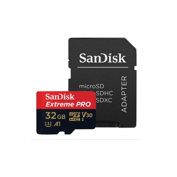 MEMORIA MICROSD 32GB SANDISK EXTREME PRO UHS-I (Speed Class 3 / Video Speed Class 30) P/N SDSQXCG-032G-GN6MA
