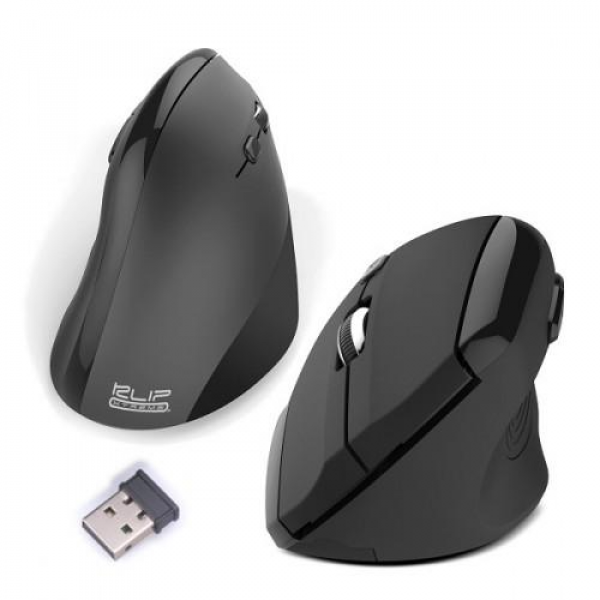 MOUSE INALAMBRICO VERTICAL KLIP XTREME EVERREST DIESTRO ÓPTICO 6 BOTONES 2.4 GHZ RECEPTOR INALÁMBRICO USB P/N KMW-390