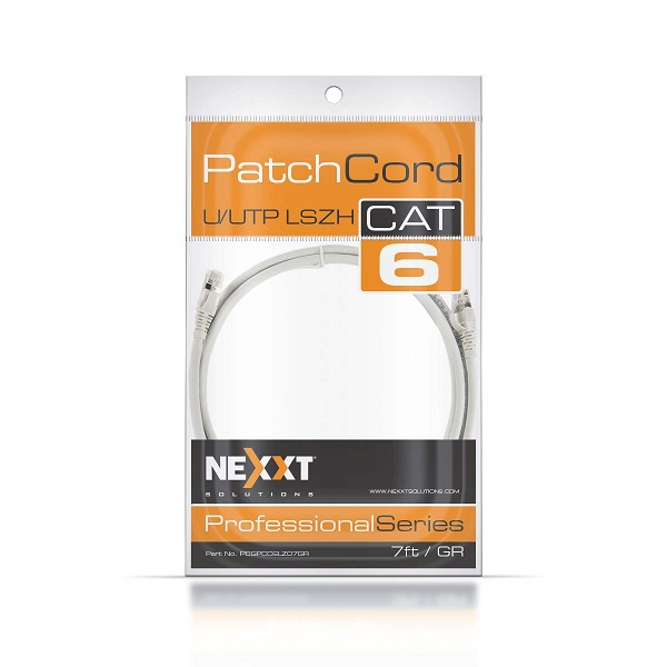 PATCH CORD UTP CATEGORIA 6 GRIS 2.1 METROS P/N PCGPCC6ALZ07GR