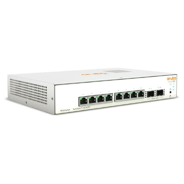 SWITCH HPE ARUBA  ION 1930 8G 2SFP  Puertos 8 puertos RJ-45 10/100/1000, 2 puertos SFP 1 GbE P/N JL680A