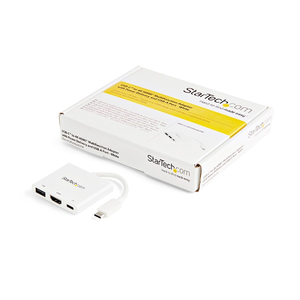 ADAPTADOR STARTECH MULTIPUERTOS USB-C CON HDMI - PUERTO USB 3.0 4K 30Hz P/N CDP2HDUACPW