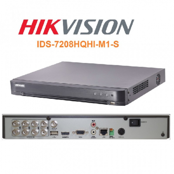 DVR HIKVISION 8CH 1080P LITE 25FPS 1HDD P/N IDS-7208HQHI-M1S