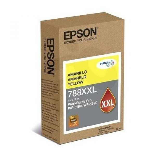 TINTA CARTRIDGE EPSON T788XXL AMARILLO WORKFORCE WF-5190 P/N T788XXL420-AL