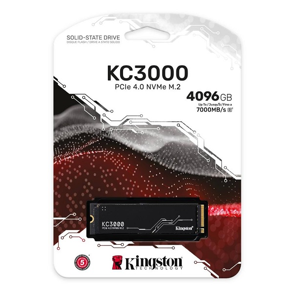 DISCO KINGSTON DE ESTADO SOLIDO SSD 4TB KC3000 M.2 2280 NVME PCI-E P/N SKC3000D/4096G