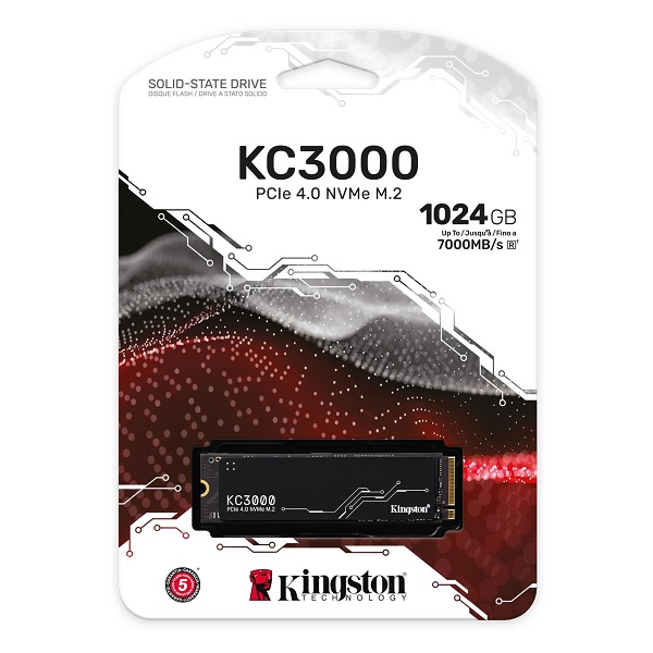 DISCO KINGSTON DE ESTADO SOLIDO SSD 1TB KC3000 M.2 2280 NVME PCI-E P/N SKC3000S/1024G