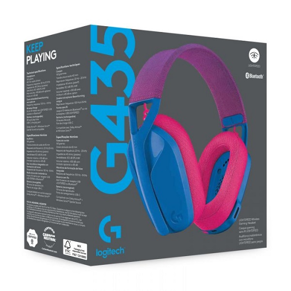 AUDIFONOS LOGITECH - G435 WIRED - COLOR AZUL P/N 981-001061