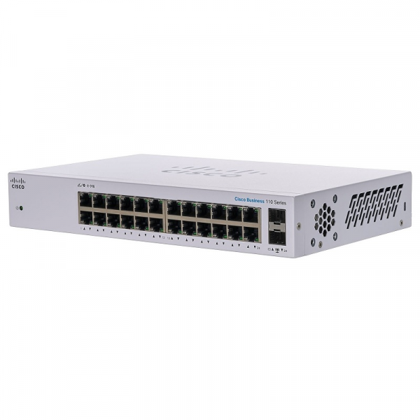 SWITCH NO ADMINISTRABLE CISCO 24 +2 GIGABIT ETHERNET P/N CBS110-24T-NA