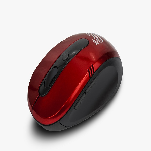 MOUSE KLIP XTREME VECTOR  ERGONóMICO óPTICO  6 BOTONES INALáMBRICO -2.4 GHZ -ROJO P/N KMW-330RD