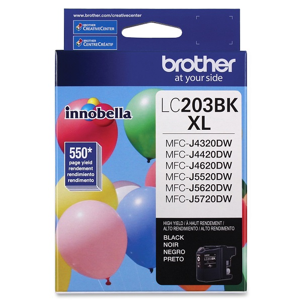 TINTA CARTRIDGE BROTHER  XL  ALTO RENDIMIENTO NEGRO ORIGINAL PARA BROTHER MFC-J460, J4620, J485, J5620, J5720, J880, J885; BUSINESS SMART MFC-J4420, J4620 P/N LC203BK