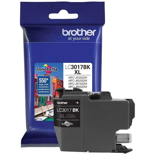 TINTA CARTRIDGE BROTHER XL ALTO RENDIMIENTO  NEGRO ORIGINAL  PARA BROTHER MFC-J5330DW, MFC-J6530DW, MFC-J6930DW P/N LC3017BK