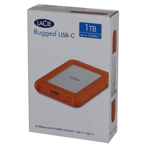 DISCO EXTERNO LACIE RUGGED 1TB USB-C  3.1 GEN 1 P/N STFR1000800