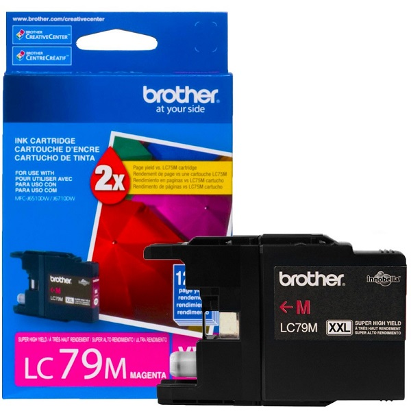 CARTRIDGE BROTHER SúPER ALTO RENDIMIENTO MAGENTA ORIGINAL  CARTUCHO DE TINTA PARA BROTHER MFC-J5910, MFC-J6510, MFC-J6710, MFC-J6910; JUSTIO MFC-J5910 P/N LC79M