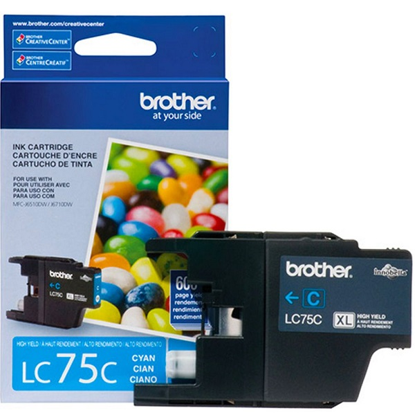 CARTRIDGE BROTHER ALTO RENDIMIENTO CIáN ORIGINAL CARTUCHO DE TINTA PARA BROTHER MFC-J280, J425, J430, J435, J5910, J625, J6510, J6710, J6910, J825, J835 P/N LC75C