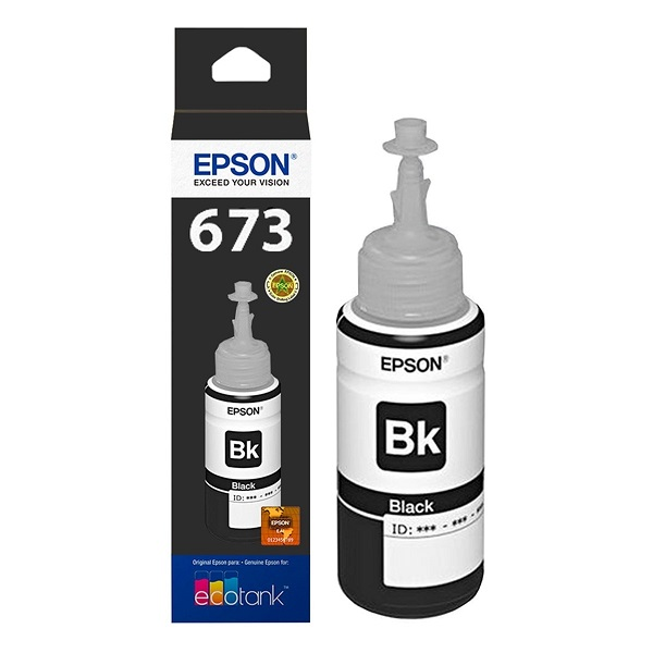 TINTA CARTRIDGE EPSON T673 NEGRO RECARGA DE TINTA PARA EPSON L1800, L800, L805, L810 P/N T673120-AL