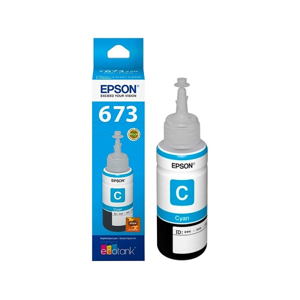 TINTA CARTRIDGE EPSON T673  CIáN  RECARGA DE TINTA PARA EPSON L1800, L800, L805, L810, L850 P/N T673220-AL