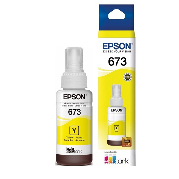 TINTA CARTRIDGE EPSON T673 AMARILLO RECARGA DE TINTA PARA EPSON L1800, L800, L805, L810, L850 P/N T673420-AL