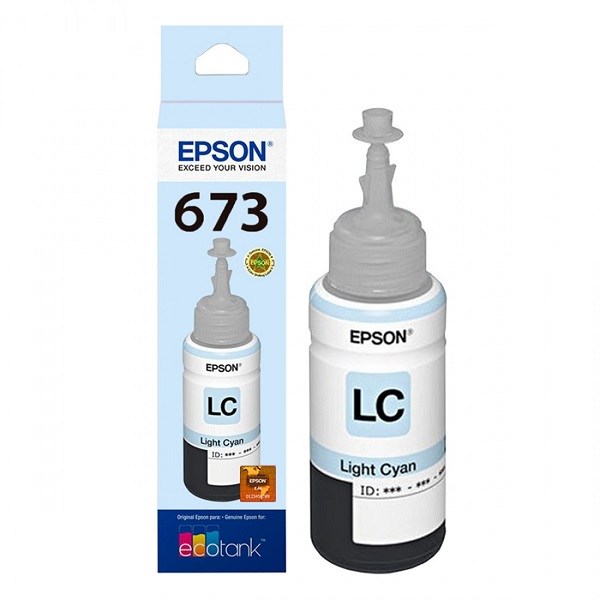 TINTA CARTRIDGE EPSON T673 CIáN CLARO RECARGA DE TINTA PARA EPSON L1800, L800, L805, L810, L850 P/N T673520-AL