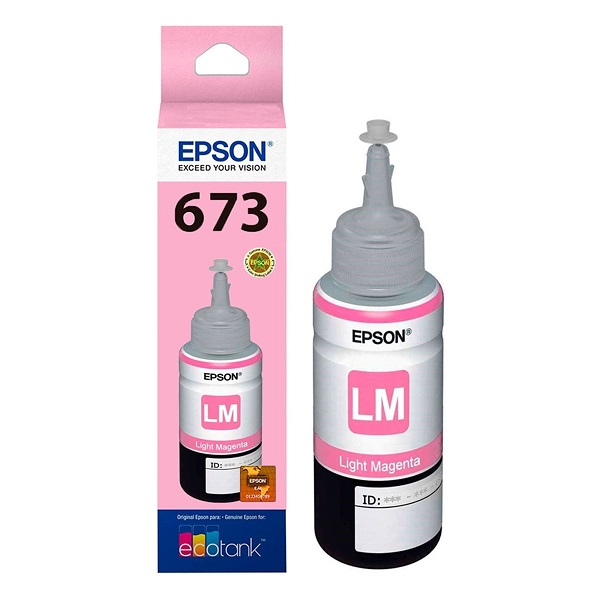 TINTA CARTRIDGE EPSON T673 MAGENTA CLARO RECARGA DE TINTA PARA EPSON L1800, L800, L805, L810, L850 P/N T673620-AL