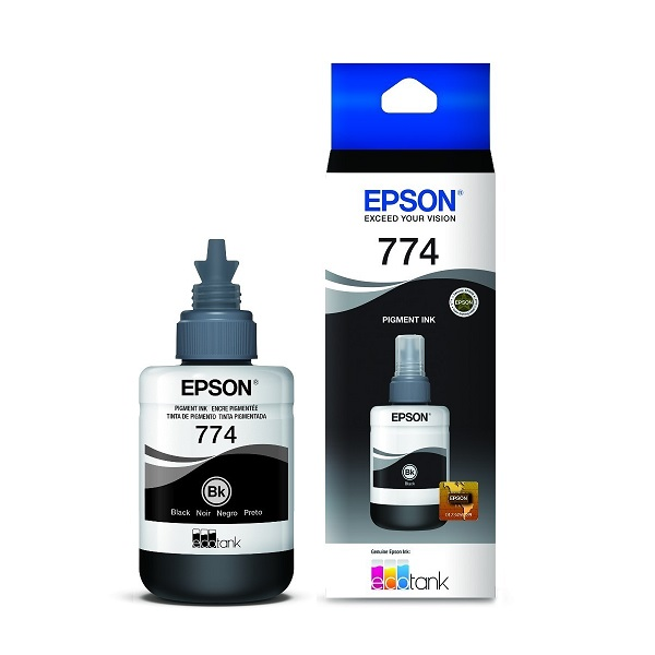 TINTA CARTRIDGE EPSON T7741 140 ML  NEGRO ORIGINAL RECARGA DE TINTA PARA EPSON L1455, L605, L655; ECOTANK ET-4550, L1455, L606; WORKFORCE ET-16500, M100, M105 P/N T774120-AL