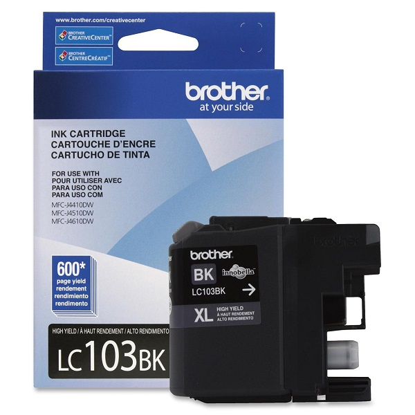 TINTA CARTRIDGE BROTHER  ALTO RENDIMIENTO NEGRO ORIGINAL  PARA BROTHER DCP-J152, MFC-J245, J285, J450, J470, J475, J650, J6520, J6720, J6920, J870, J875 P/N LC103BK