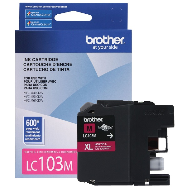 TINTA CARTRIDGE BROTHER ALTO RENDIMIENTO MAGENTA ORIGINAL PARA BROTHER DCP-J152, MFC-J245, J285, J450, J470, J475, J650, J6520, J6720, J6920, J870, J875 P/N LC103M