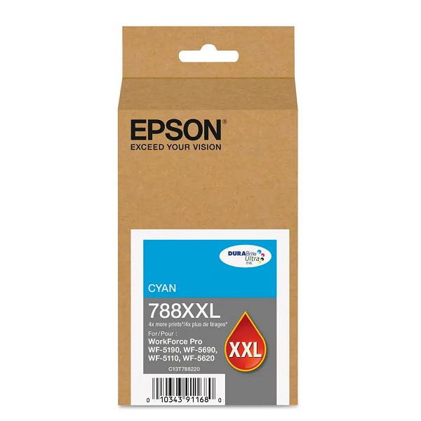 TINTA CARTRIDGE EPSON T788XXL CIAN WORKFORCE WF-5190 P/N T788XXL220-AL