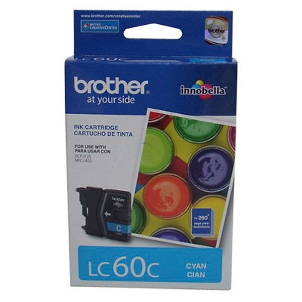 CARTRIDGE BROTHER CIáN ORIGINAL CARTUCHO DE TINTA PARA BROTHER DCP-J125, MFC-J410, MFC-J410W P/N LC60C