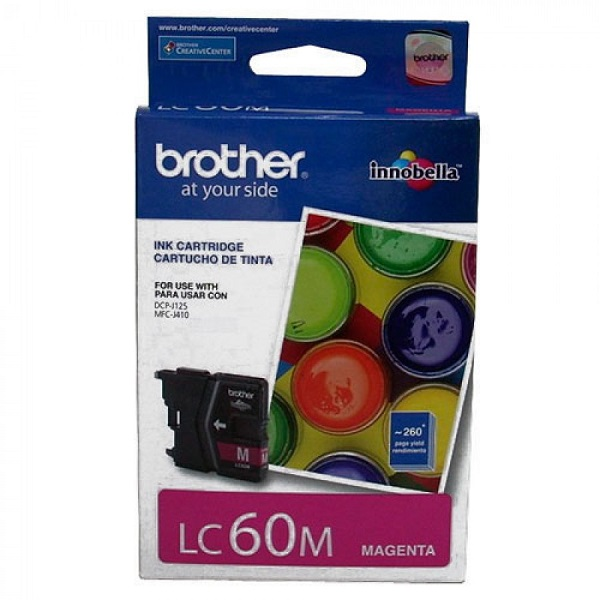 CARTRIDGE BROTHER MAGENTA ORIGINAL  CARTUCHO DE TINTA PARA BROTHER DCP-J125, MFC-J410, MFC-J410W P/N LC60M