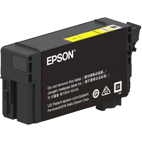 TINTA CARTRIDGE EPSON T40W 50 ML GRAN CAPACIDAD  AMARILLO ORIGINAL BLíSTER CON ALARMAS DE RF/ACúSTICA  PARA SURECOLOR T3170, T5170 P/N T40W420