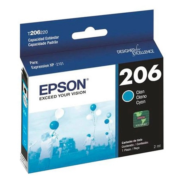 CARTRIDGE EPSON  206 CARTRIDGE CYAN P/N T206220-AL