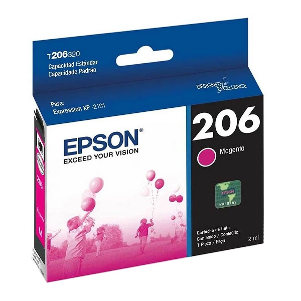 CARTRIDGE EPSON  206 MAGENTA P/N T206320-AL