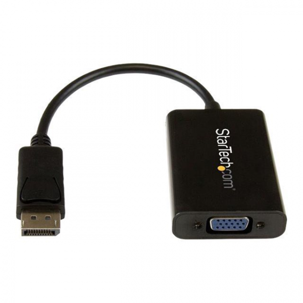 ADAPTADOR DE VíDEO DISPLAYPORT A VGA CON AUDIO -  CONVERSOR  HEMBRA VGA HD15  A  MACHO DP - 1920X1200 - VíDEO CONVERSOR - DISPLAYPORT - VGA - NEGRO - PARA P/N: DK30CH2DEP, DK30CH2DEPUE, TB32DP2T, TB3DK2DHV, TB3DK2DHVUE, TB3DKDPMAW, TB3