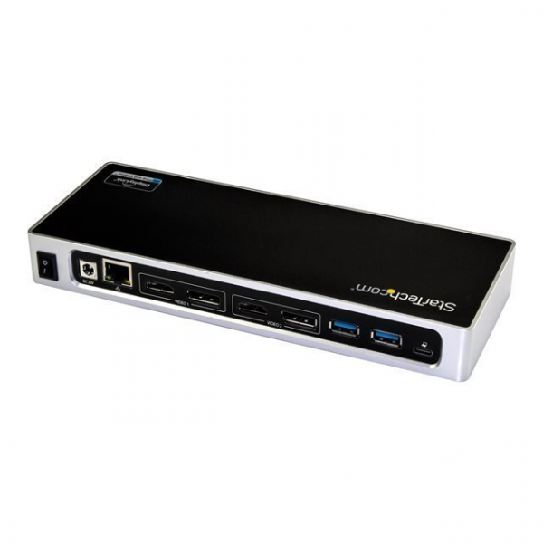 DOCKING USB TIPO C DE 2 PUERTOS DISPLAYPORT O HDMI - DISPLAYLINK 4K - USB-C / THUNDERBOLT 3 - 2 X HDMI - GIGE