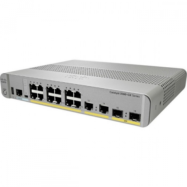 SWITCH CISCO CATALYST ADMINISTRABLE 3560CX-8PC-S 8X10/100/1000 (POE+) + 2 X GIGABIT SFP COMBINADO - POE+ (240 W) P/N WS-C3560CX-8PC-S