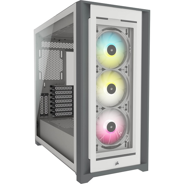 GABINETE GAMER CORSAIR ICUE 5000X RGB - ATX - SIN FUENTE - BLANCO - USB/AUDIO P/N CC-9011213-WW