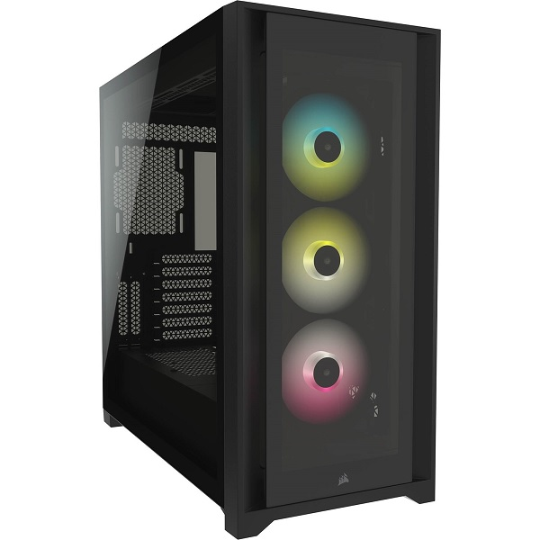 GABINETE GAMER CORSAIR ICUE 5000X RGB - ATX - SIN FUENTE - NEGRO - USB/AUDIO P/N CC-9011212-WW